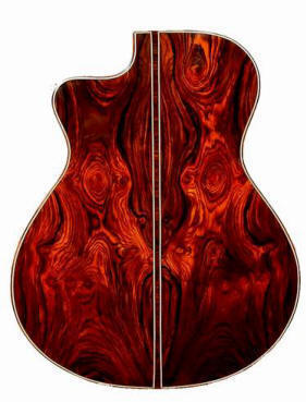 紫檀木的家具非常昂贵,做成的吉他同样价值不菲,最好巴西玫瑰木有钱也